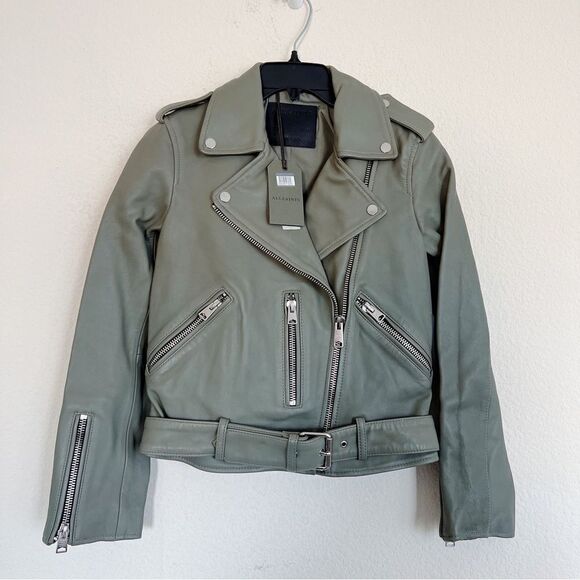 AllSaints BALFERN LEATHER BIKER JACKET - Picture 7 of 14